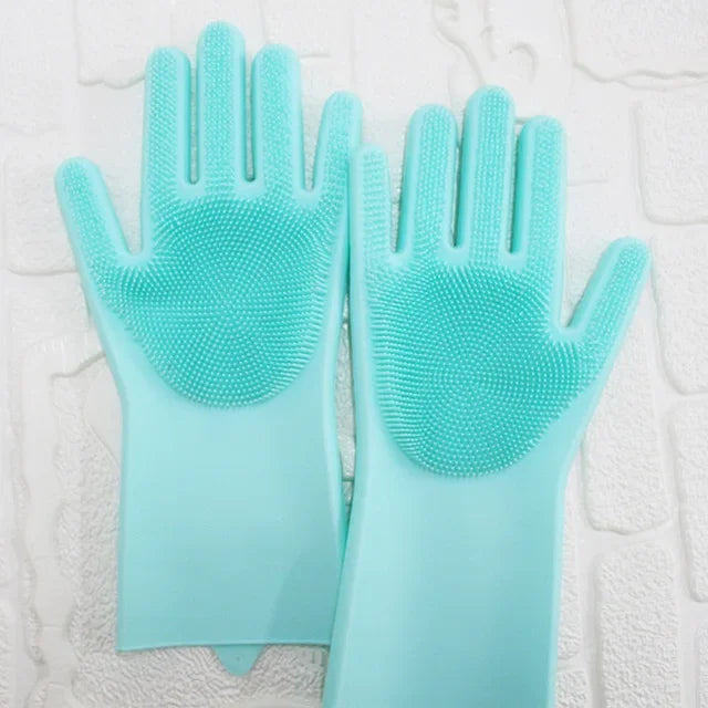 2pcs Silicone/PVC Cleaning Gloves - Star El Helal