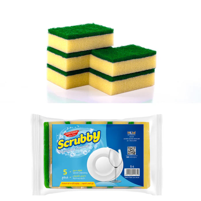 Scrubby Scouring Sponge 2cm, 5pcs (S4) - Star El Helal