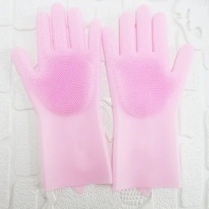 2pcs Silicone/PVC Cleaning Gloves - Star El Helal