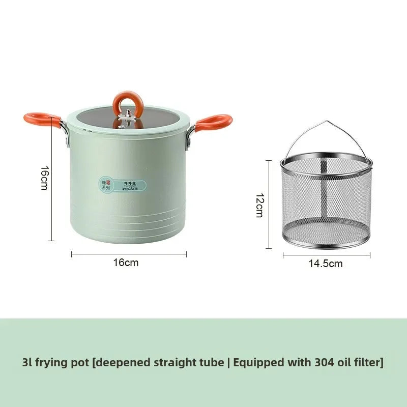 Deep Fryer 2L Pot with Glass Lid - Star El Helal
