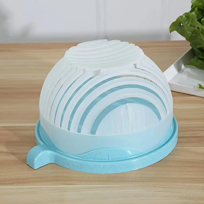 Vegetable Cutter Bowl Salad Chopping Bowl Salad Making Bowl for Chopping Vegetables & Fruits Slicing Salads and Fr - Star El Helal
