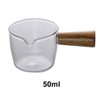Wood Handle Glass Espresso Measuring - Star El Helal