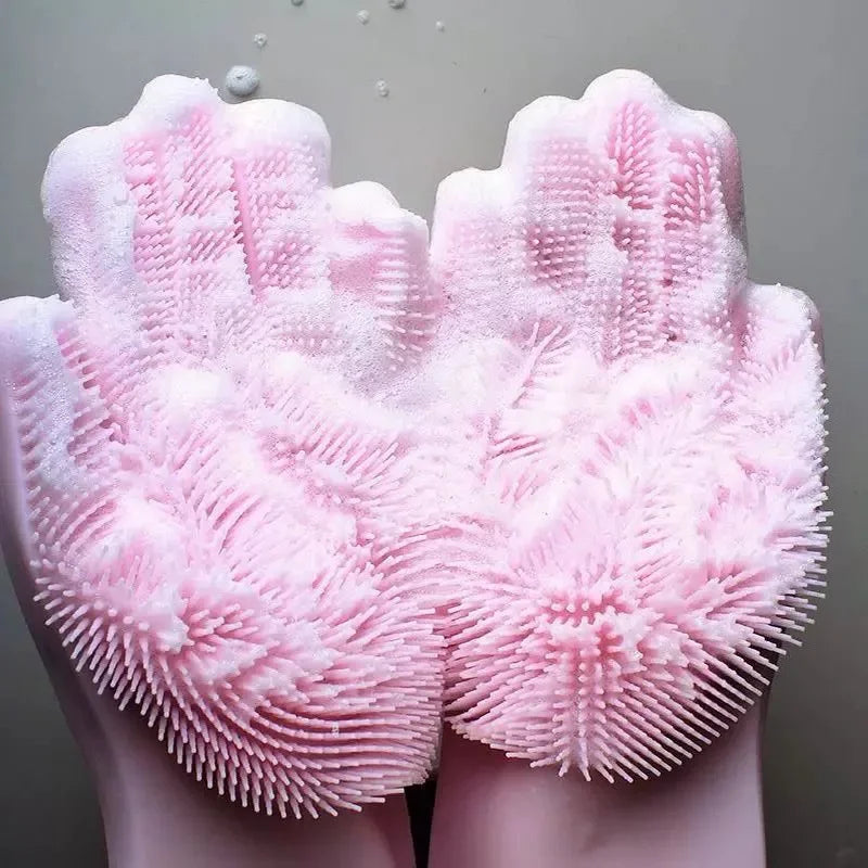 2pcs Silicone/PVC Cleaning Gloves - Star El Helal