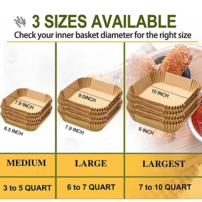Large Air Fryer Paper Liner 23cm Round - Star El Helal