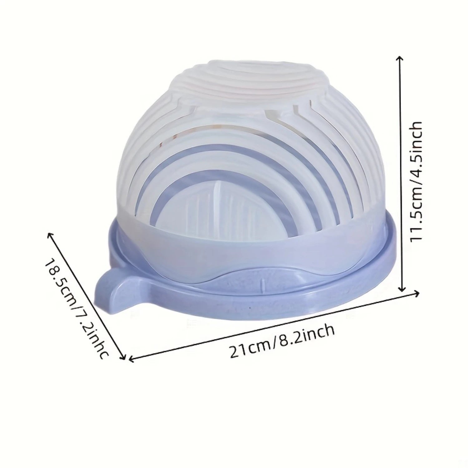 Vegetable Cutter Bowl Salad Chopping Bowl Salad Making Bowl for Chopping Vegetables & Fruits Slicing Salads and Fr - Star El Helal