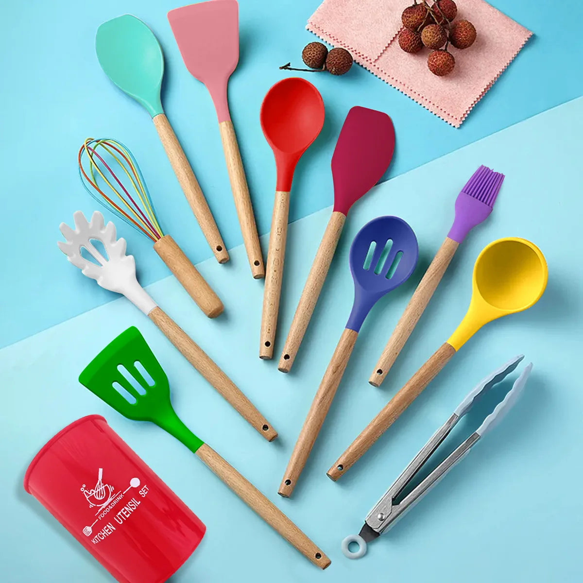 12-Piece Silicone Kitchenware Set - Star El Helal