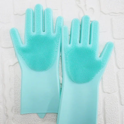 2pcs Silicone/PVC Cleaning Gloves - Star El Helal