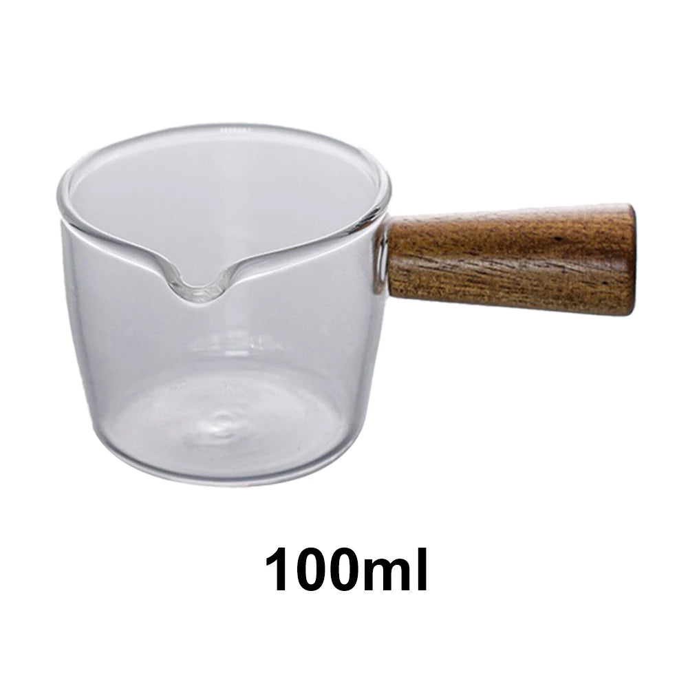 Wood Handle Glass Espresso Measuring - Star El Helal
