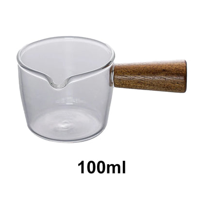 Wood Handle Glass Espresso Measuring - Star El Helal