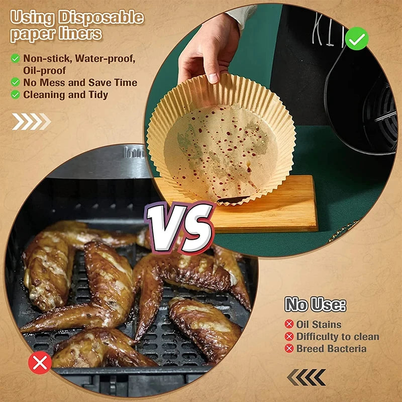 Large Air Fryer Paper Liner 23cm Round - Star El Helal