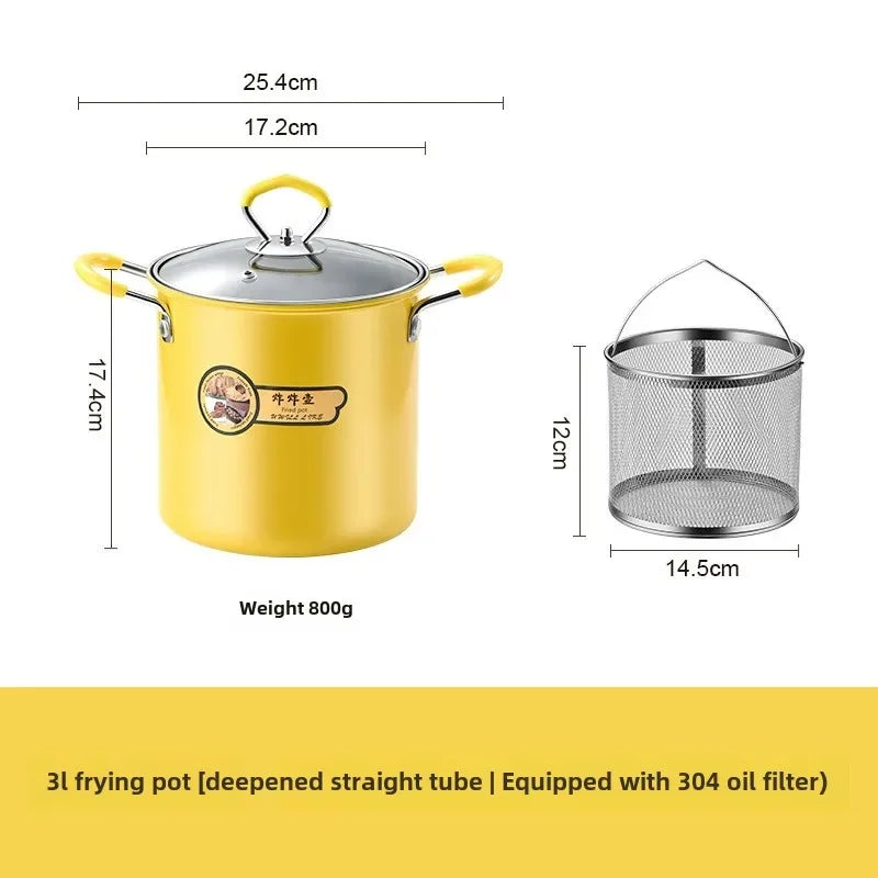 Deep Fryer 2L Pot with Glass Lid - Star El Helal