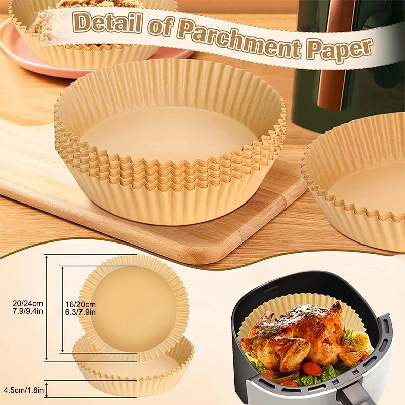 Large Air Fryer Paper Liner 23cm Round - Star El Helal