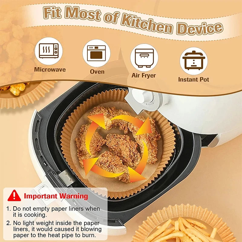Large Air Fryer Paper Liner 23cm Round - Star El Helal