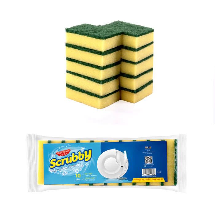 Scrubby Scouring Sponge 2cm, 10pcs (S10) - Star El Helal
